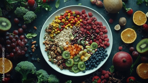Variety of fruits arranged in a bowl for healthy eating