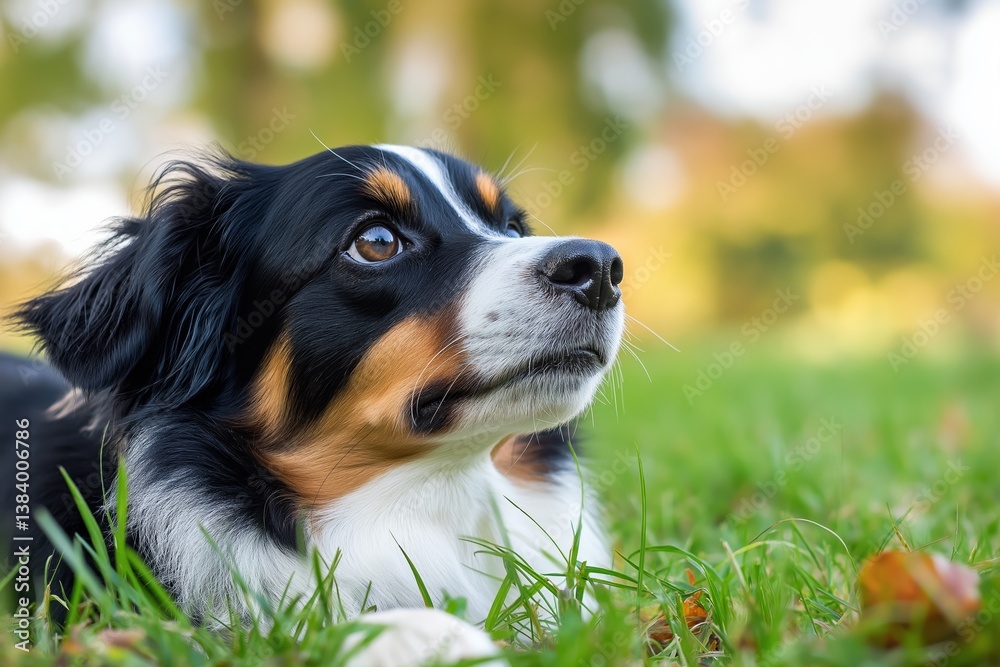 A serene dog resting on grass exudes loyalty and calmness, creating a sense of peace and comfort. A serene dog resting on grass exudes loyalty and calmness, creating a sense of peace and comfort.