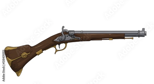 Antique Flintlock Pistol - Vintage Firearm
