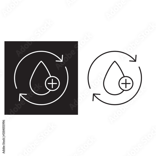Blood Flow icon, Optimizing Blood Flow for Better Health, The Science of Healthy Circulation, sheet, black, white, vector