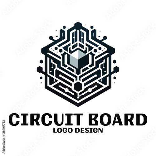 Circuit Board Vector Logo Design