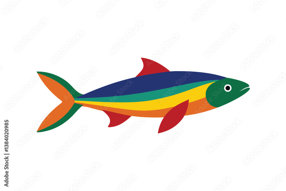 Fototapeta premium colorful fish on white background