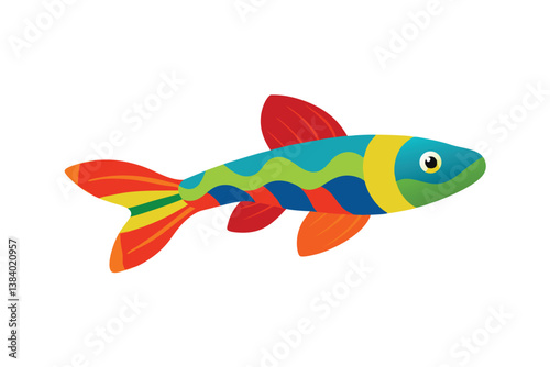 colorful fish isolated on white