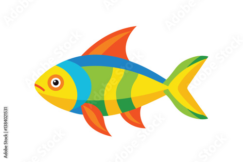 fish on white background