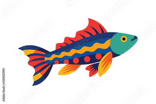 vector illustration of a fish