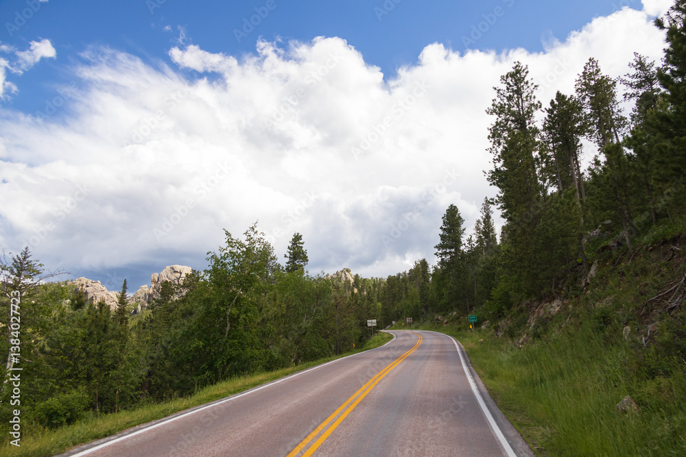 Obraz premium Peter Norbeck Scenic byway through Custer State Park, South Dakota