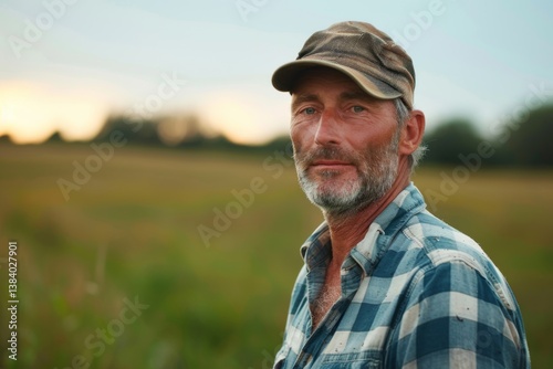 Wallpaper Mural Portrait of a middle aged Caucasian male farmer in the field Torontodigital.ca