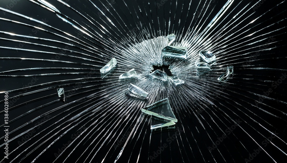 Obraz premium Mirror on black Background