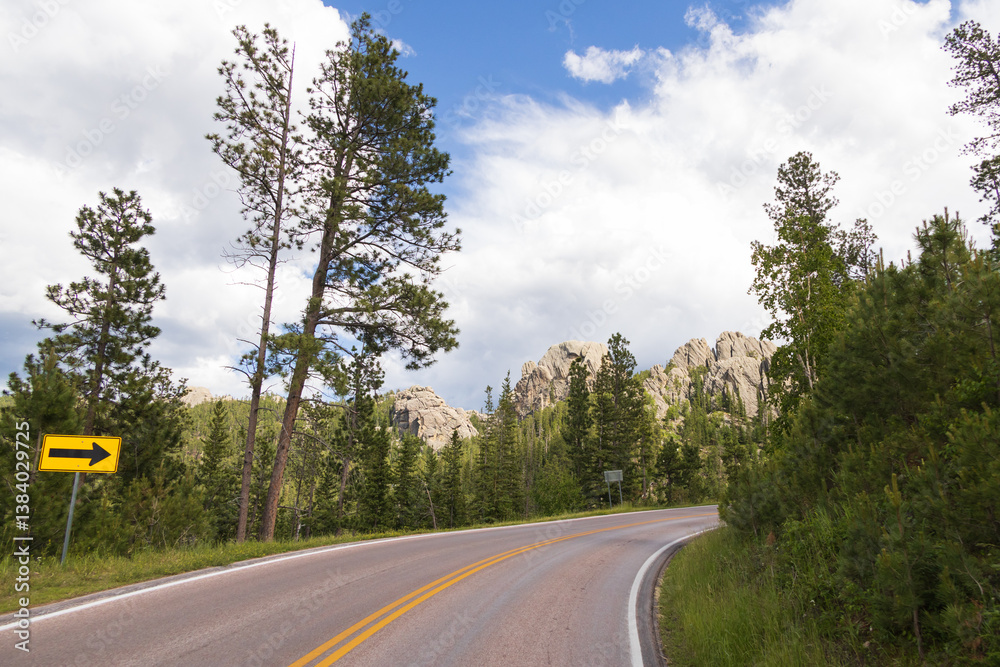 Fototapeta premium Peter Norbeck Scenic byway through Custer State Park, South Dakota