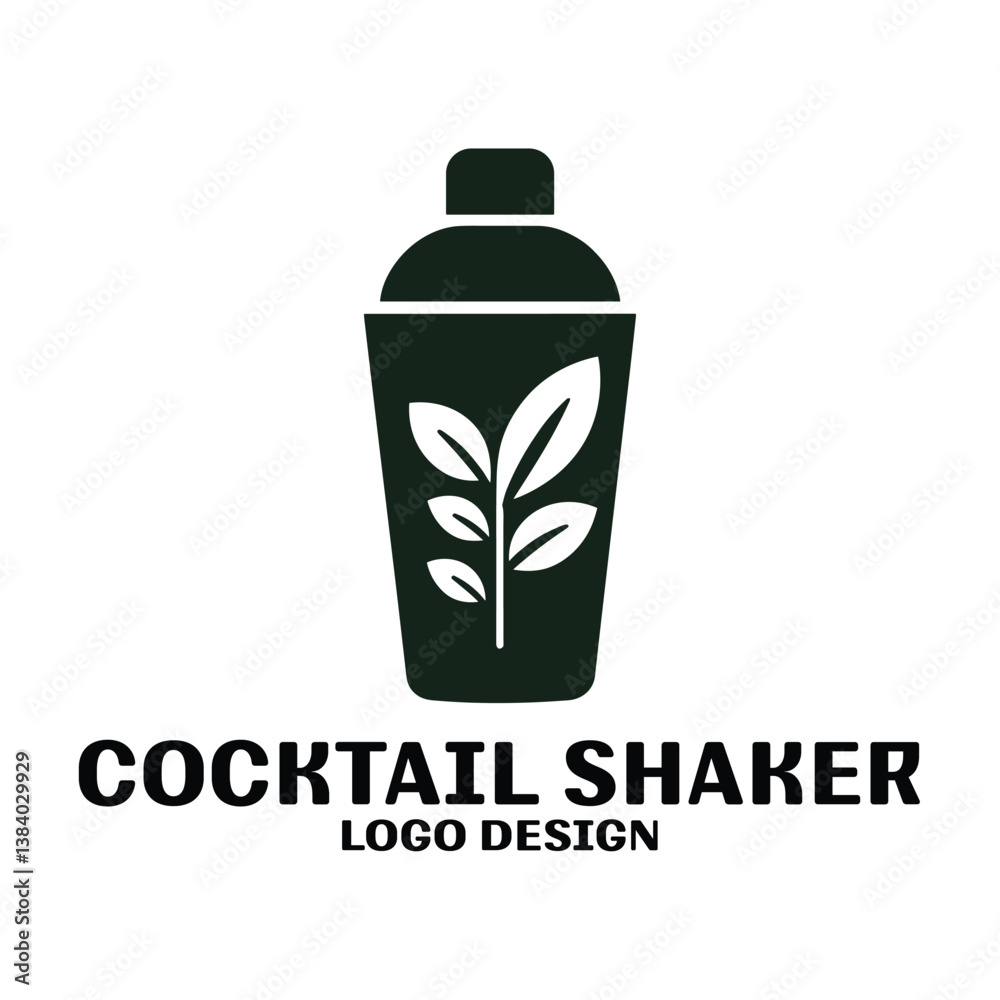 Cocktail Shaker Vector Logo Design Cocktail Shaker Vector Logo Design