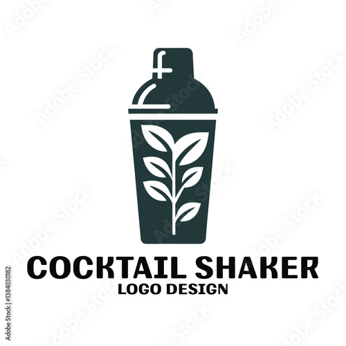 Cocktail Shaker Vector Logo Design