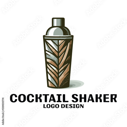 Cocktail Shaker Vector Logo Design