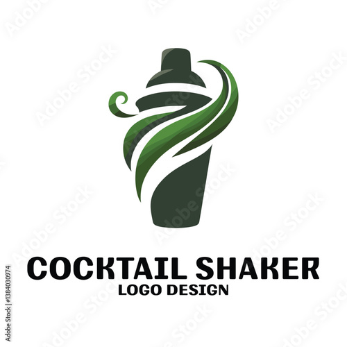 Cocktail Shaker Vector Logo Design