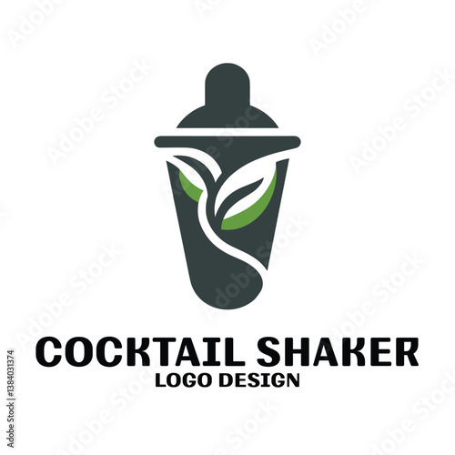 Cocktail Shaker Vector Logo Design