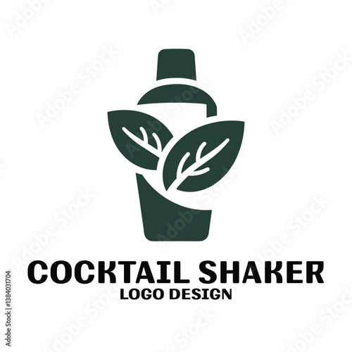 Cocktail Shaker Vector Logo Design