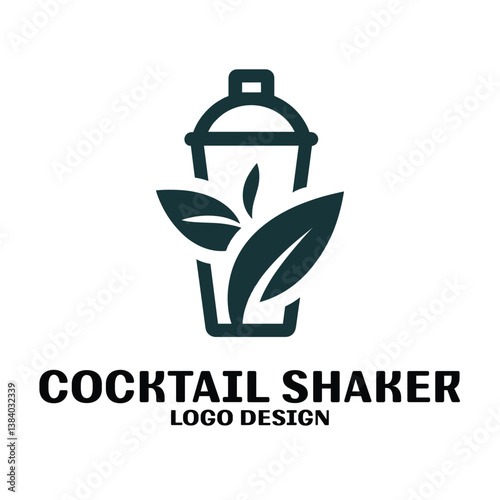 Cocktail Shaker Vector Logo Design