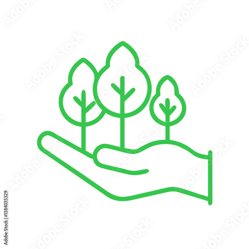 Forest Protection concept, icon, vector
