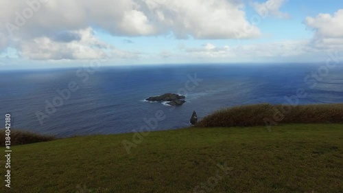 Explore the breathtaking Orongo volcano on Easter Island and discover the unique landscape and vegetation