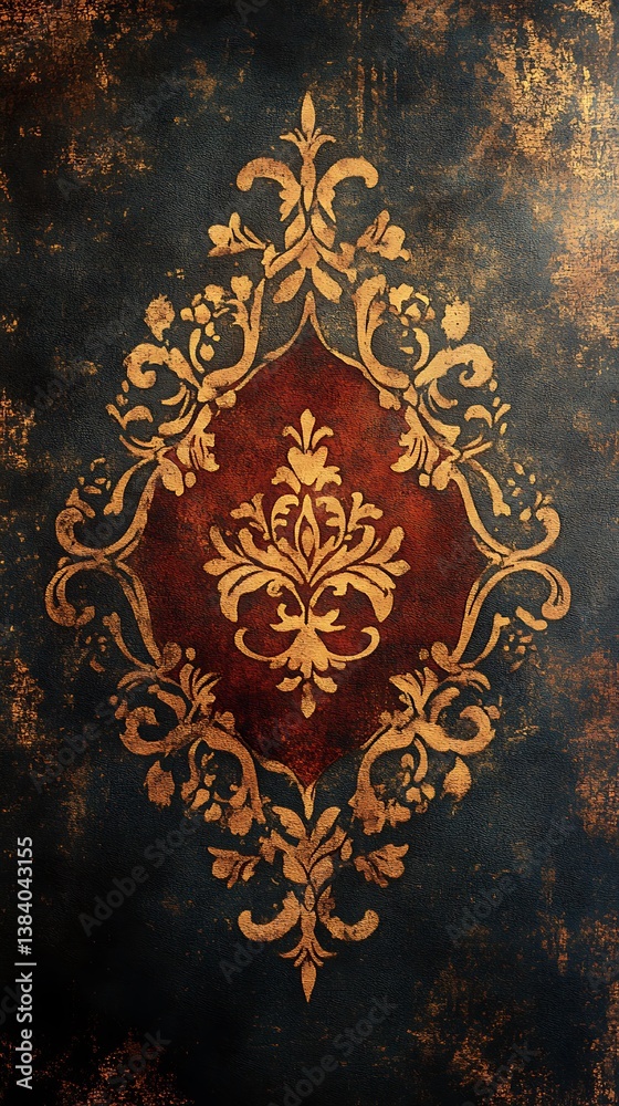 Teal fabric with gold damask high resolution hd image Teal fabric with gold damask high resolution hd image