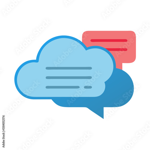  Cloud Chat Icon for Messaging Services