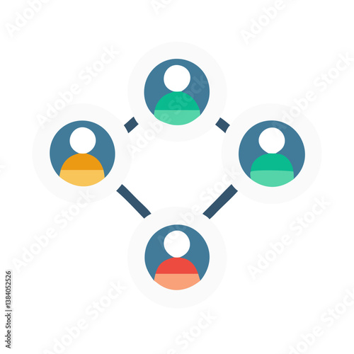  Connecting People Icon for Social Interactions