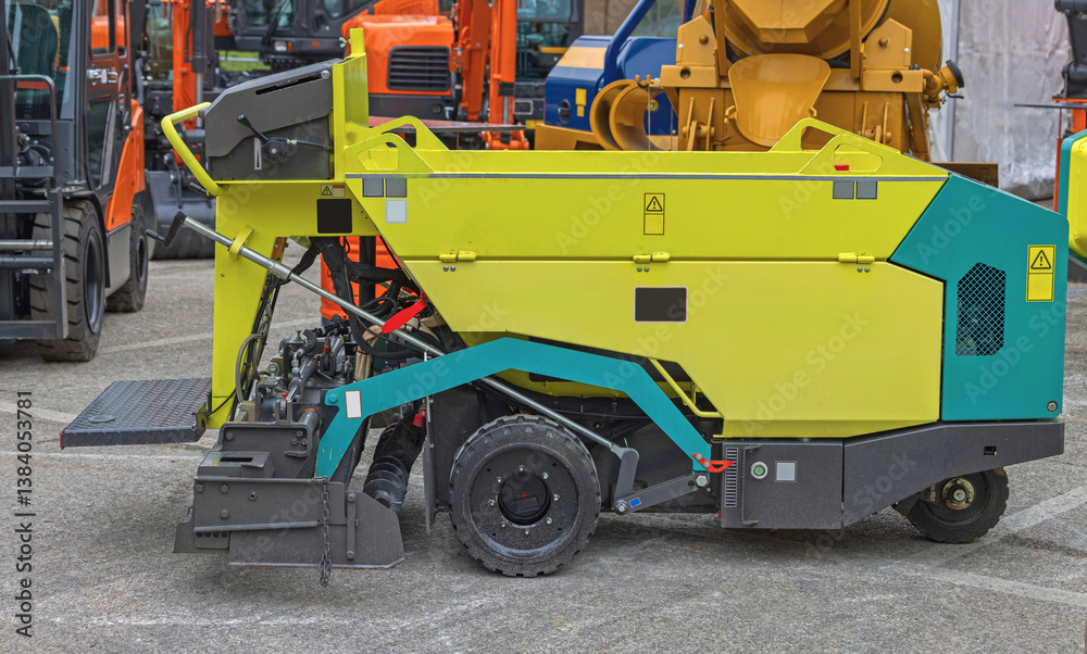 Small Surface Finisher Mini Paver Machine at Road Construction Site