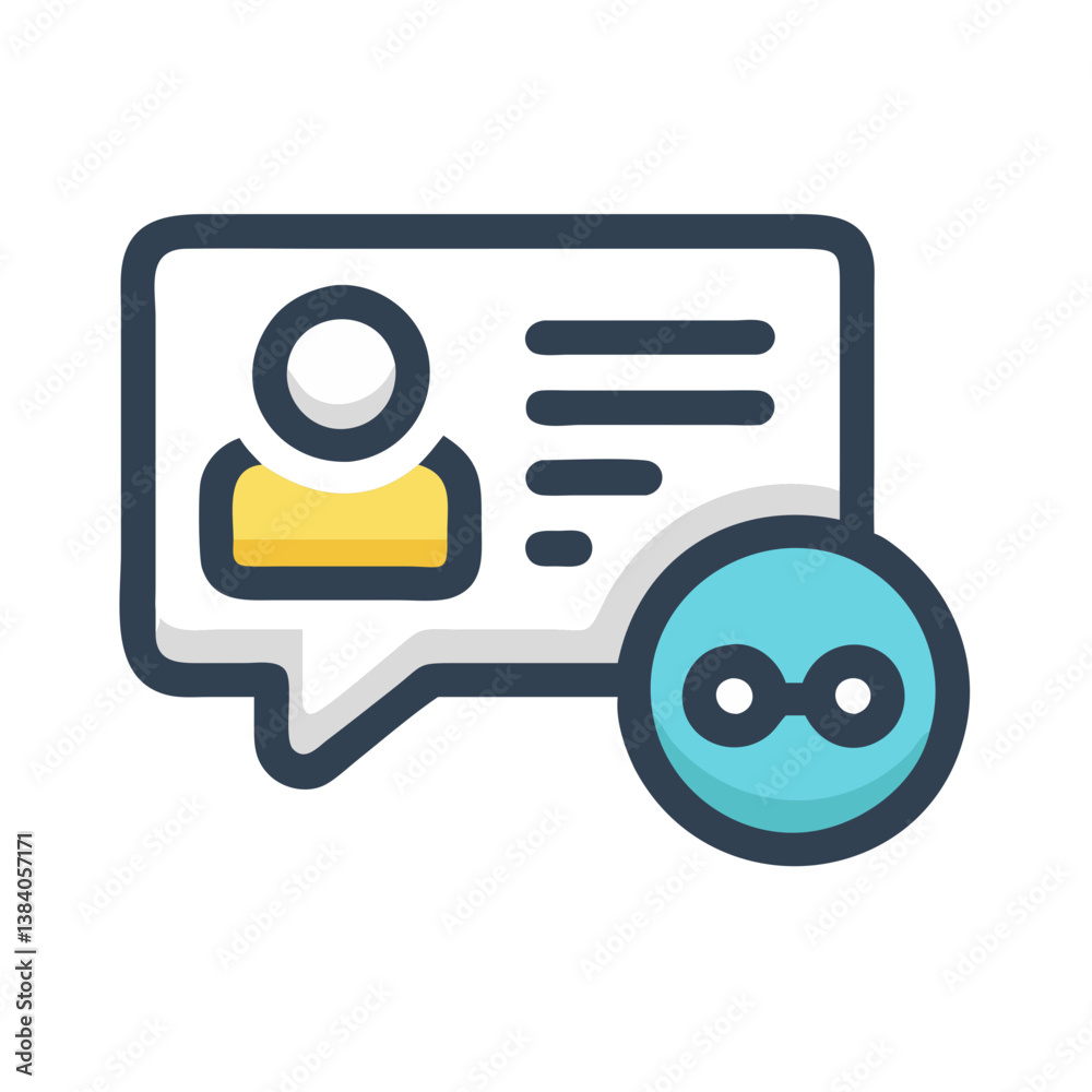 Social Media Message Icon for Digital Communication Social Media Message Icon for Digital Communication