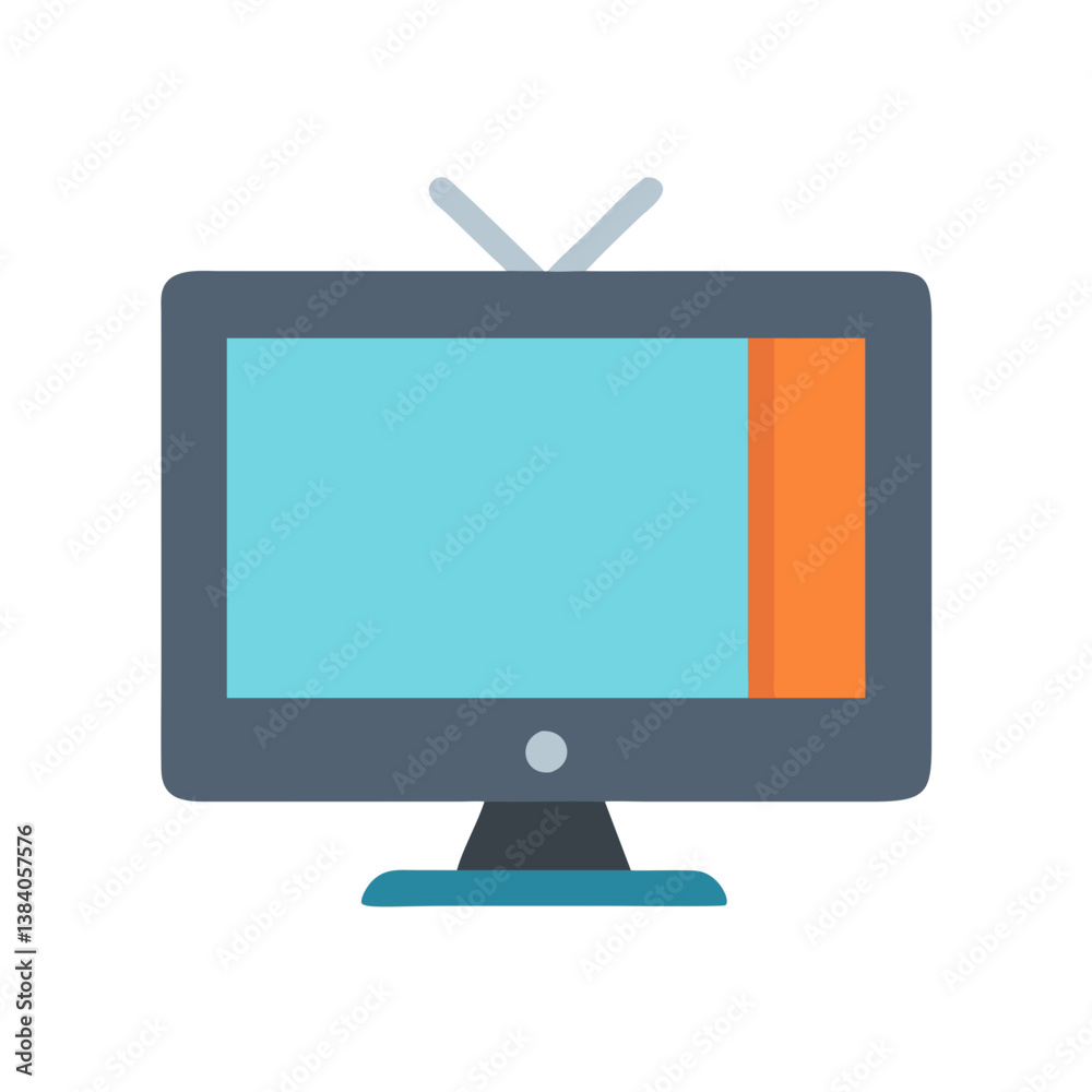 Stylish Television Icon for Modern Viewing Stylish Television Icon for Modern Viewing