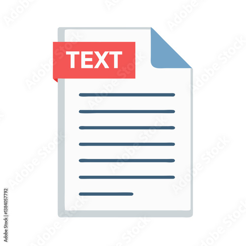  Creative Text on Paper Icon for Note Taking