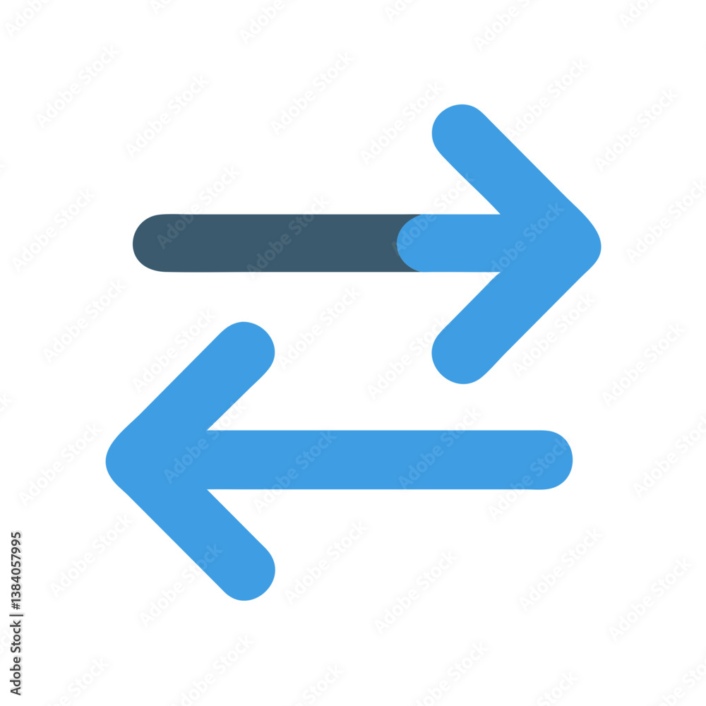 Modern Transfer Arrow Icon for Digital Communication Modern Transfer Arrow Icon for Digital Communication