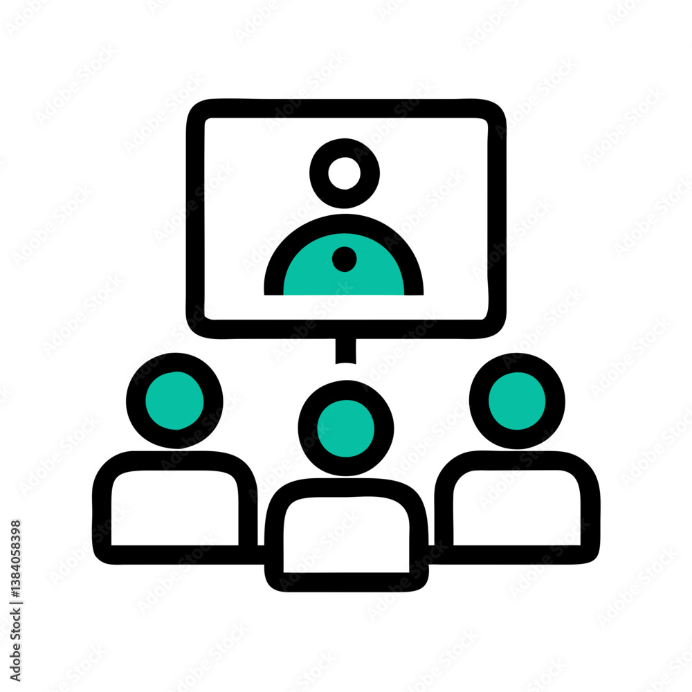 Web Conference Icon for Virtual Meetings Web Conference Icon for Virtual Meetings