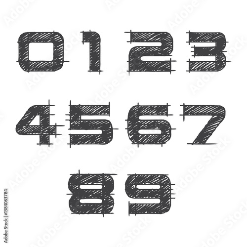 set of creative number 1 to 10 logo designs. abstract number design vector illustration
