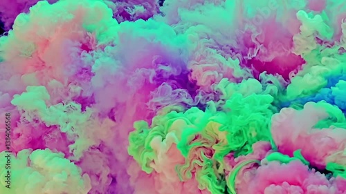 Colorful abstract smoke in vibrant hues  