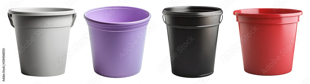 Colorful Plastic Buckets Collection on White Background, PNG bundle collection, Isolated on Transparent Background Colorful Plastic Buckets Collection on White Background, PNG bundle collection, Isolated on Transparent Background