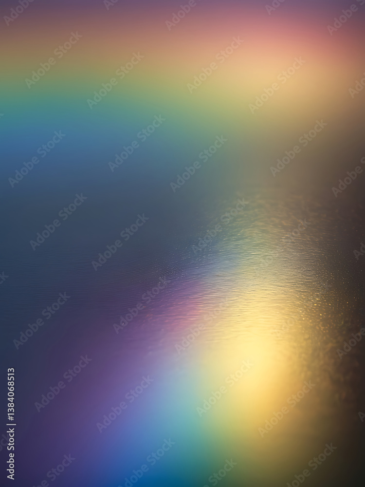 Fototapeta premium Blur colorful warm rainbow light leaks on black background vibrant rainbow over tranquil ocean at sunset nature beauty sea photography tranquility color image multi colored water. ai