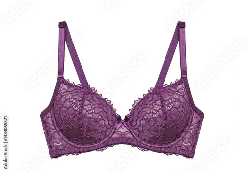 Wallpaper Mural Purple lace bra isolated on a white background. Torontodigital.ca