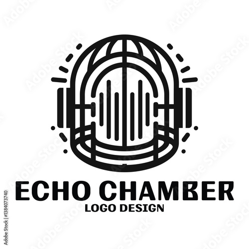 Echo Chamber Vector Logo Design