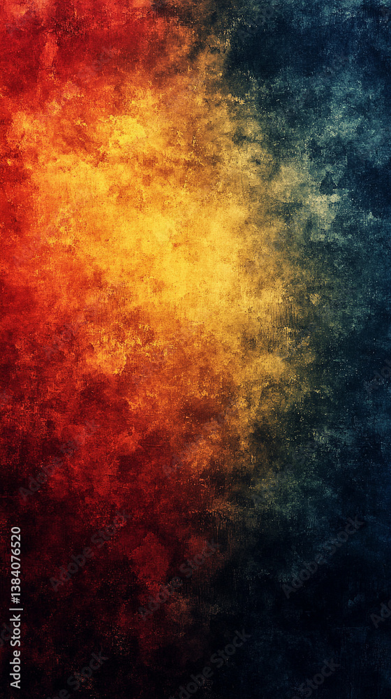 Abstract noise texture background with a vibrant gradient of red, orange, yellow, and blue. A grainy, dark shape on a black banner, ideal for modern poster cover and header designs.
Abstract noise texture background with a vibrant gradient of red, orange, yellow, and blue. A grainy, dark shape on a black banner, ideal for modern poster cover and header designs.