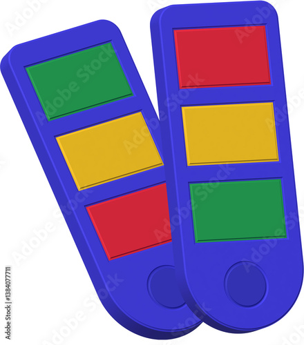 3D Color Palette Illustration