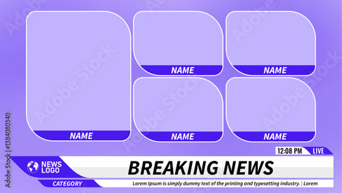 News Channel Layout Blue