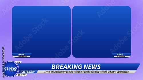 News Channel Layout Dark Blue