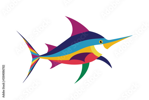 colorful fish isolated on white