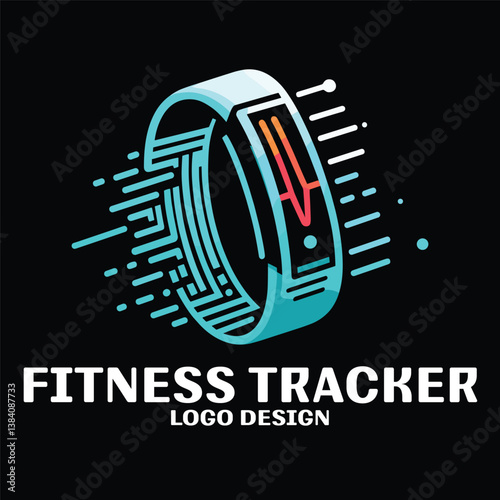 Fitness Tracker Vector Logo Design