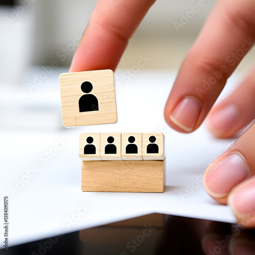 Wooden dice showing relationships