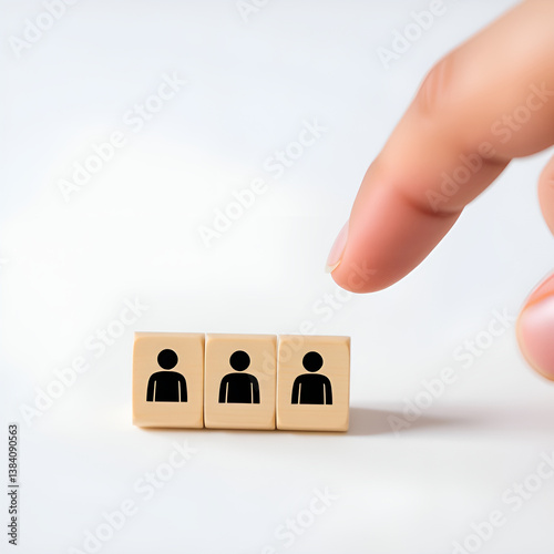 Wooden dice showing relationships
