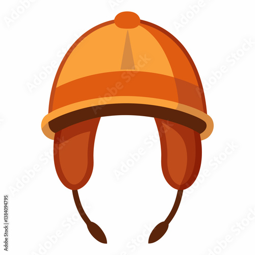 Minimal Trapper Hat Vector Illustration on White Background