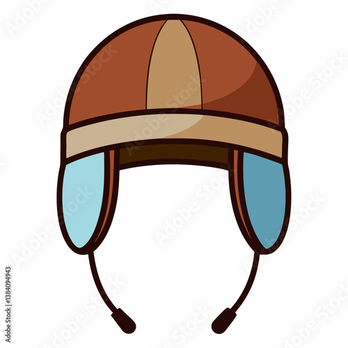 Minimal Trapper Hat Vector Illustration on White Background