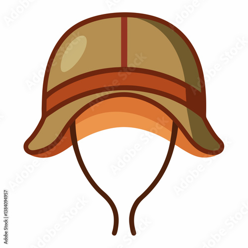 Minimal Trapper Hat Vector Illustration on White Background