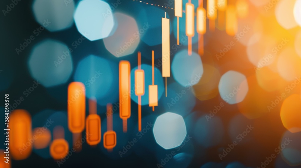 Visualize stock market growth with dynamic financial charts and indicators showcasing investment trends and data insights.