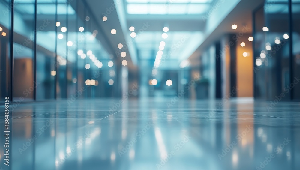 Modern office hallway perspective Modern office hallway perspective